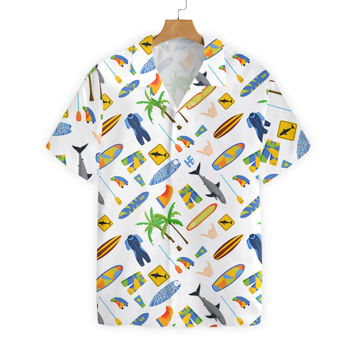 Surfing Pattern Hawaiian shirt