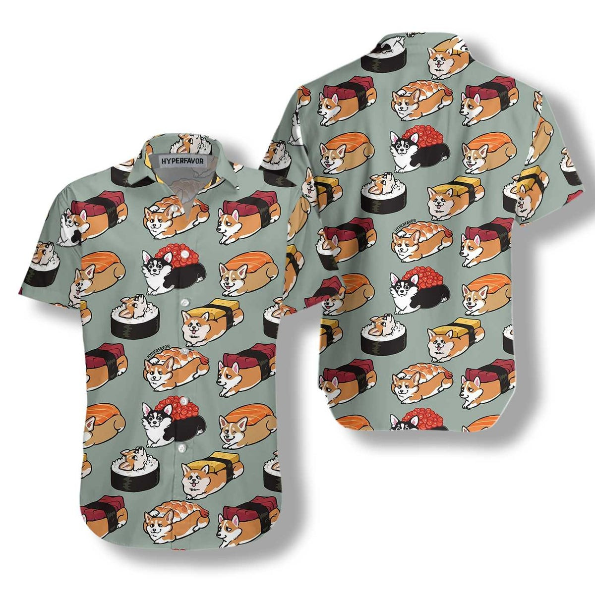 Sushi Corgi Hawaiian Shirt Best Corgi Shirt For Men And Women