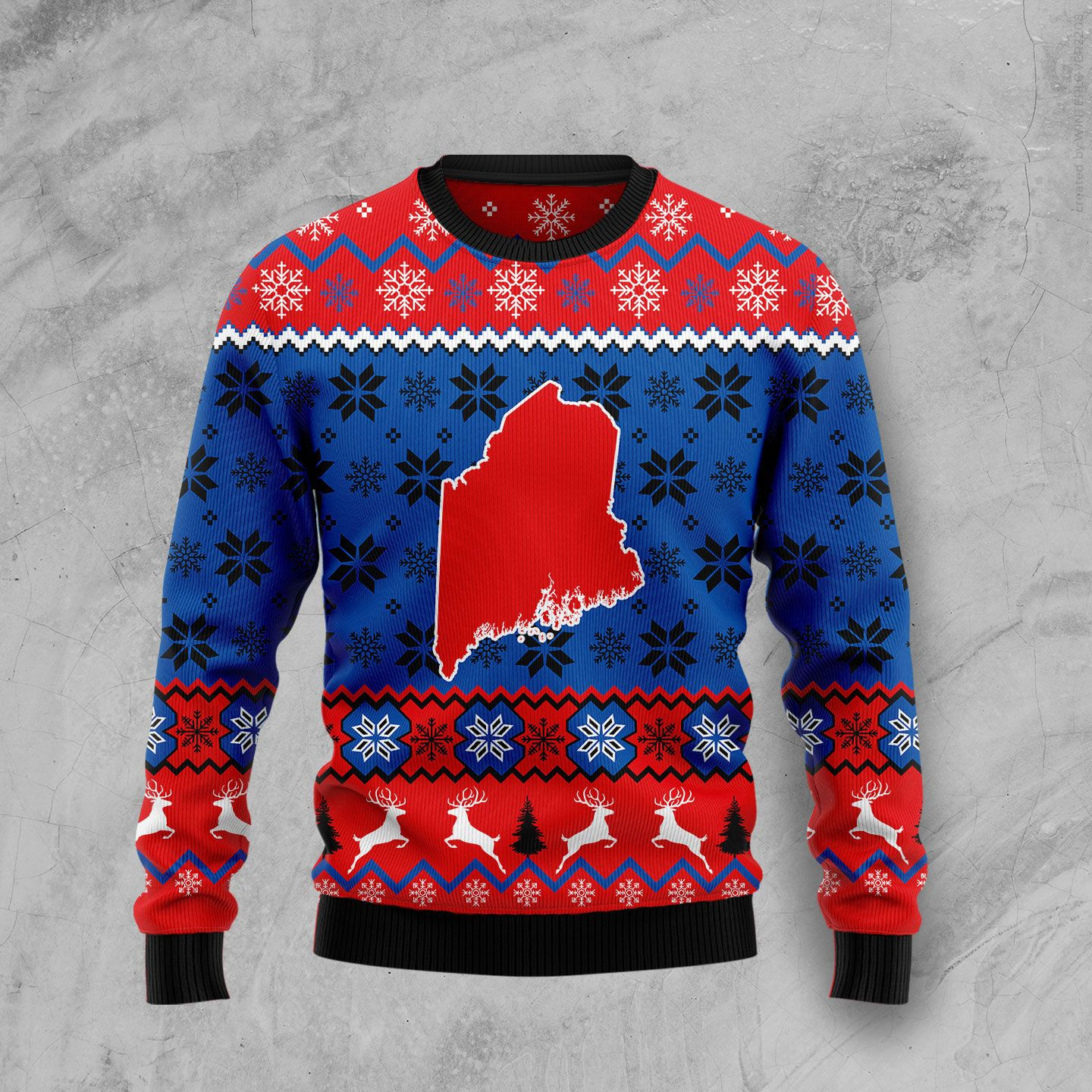 Sweet Home Maine Ugly Christmas Sweater