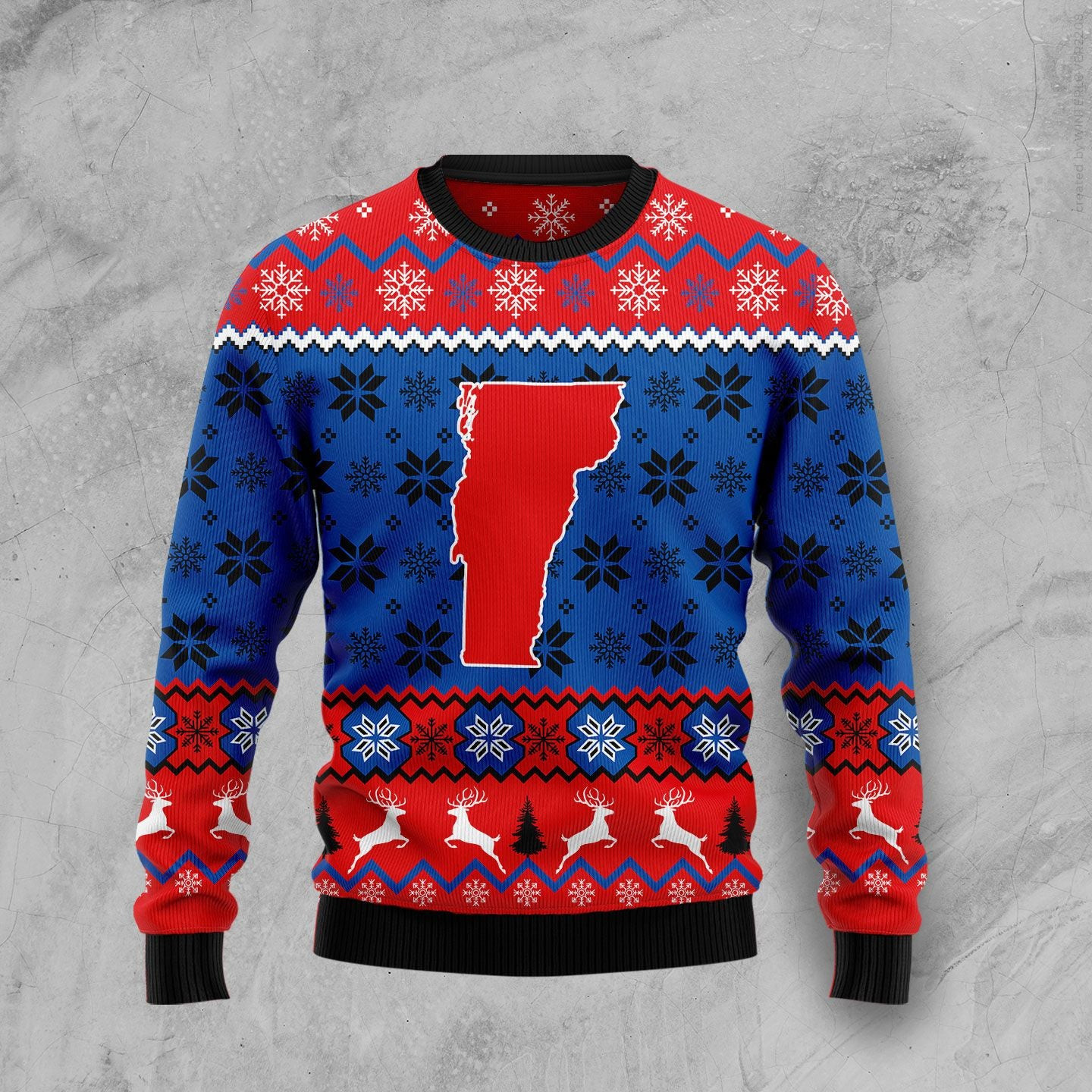 Sweet Home Vermont Ugly Christmas Sweater