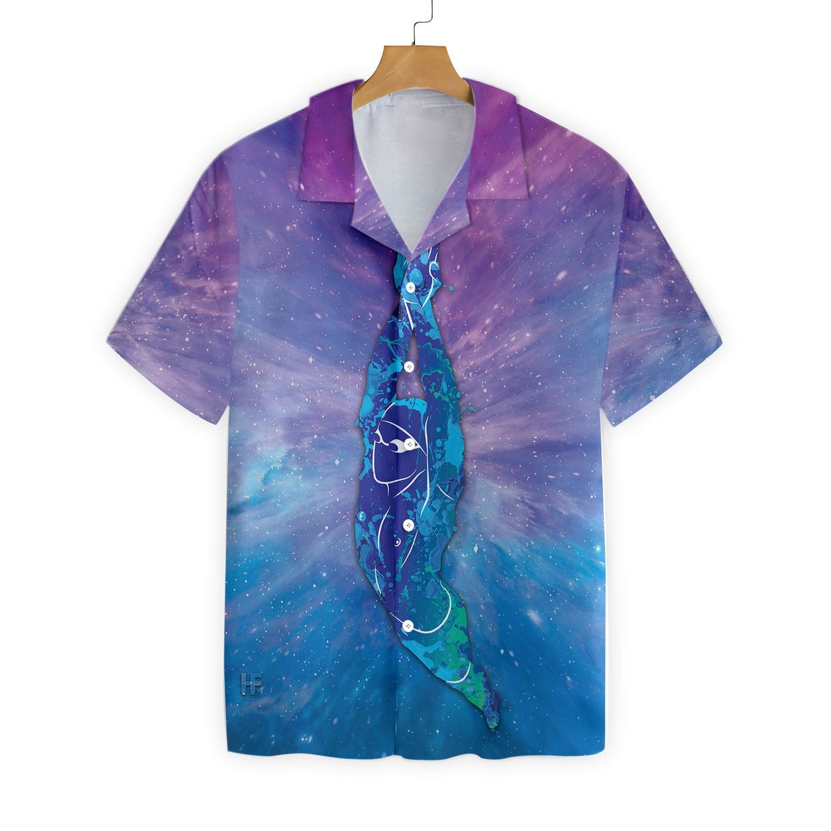 Swimming In The Galaxy Hawaiian Shirt