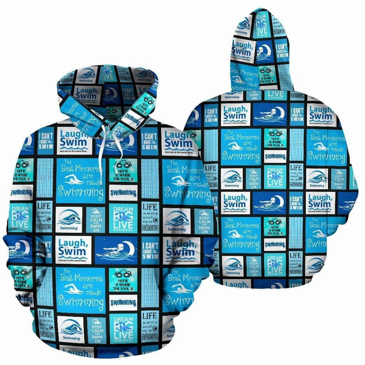 Swimming Pattern 3d All Over Print Hoodie