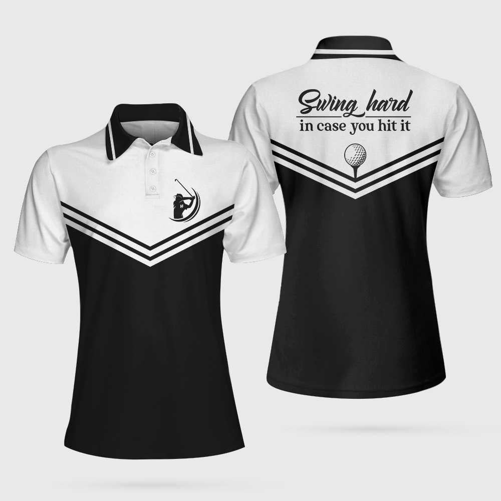 Swing Hard In Case You Hit It Short Sleeve Polo Shirt Polo Shirts For Men And Women