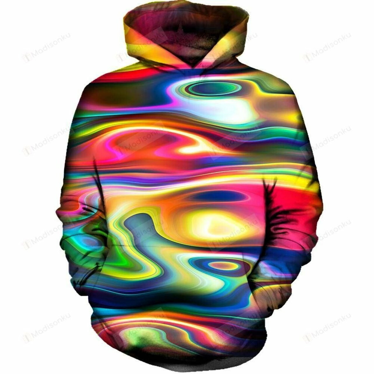 Swirly 3d All Over Printed Hoodie