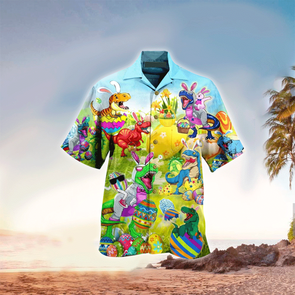 T-Rex Apparel T-Rex Hawaiian Button Up Shirt for Men and Women