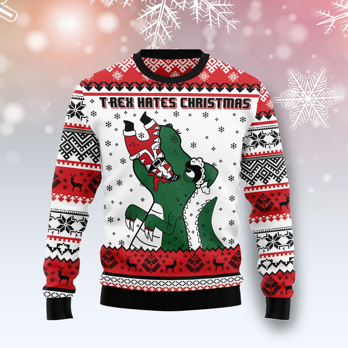 T-Rex Hates Christmas Ugly Christmas Sweater