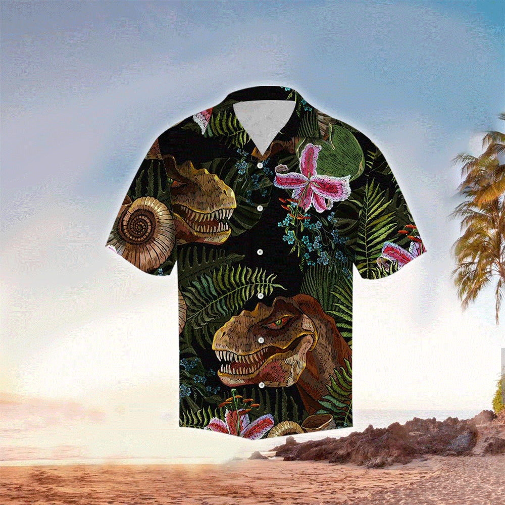 T-Rex Terrier Aloha Hawaii Shirt Perfect Hawaiian Shirt For T-Rex Lover Shirt for Men and Women