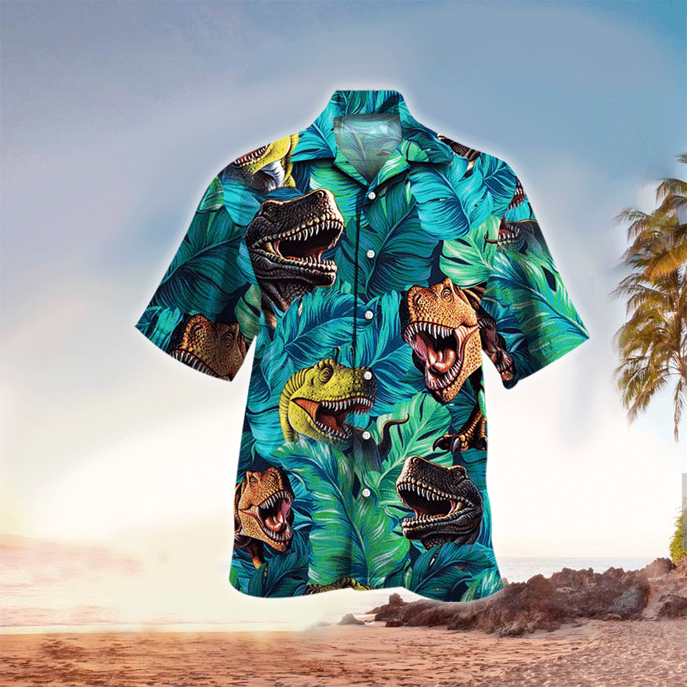 T-Rex Terrier Aloha Hawaii Shirt Perfect Hawaiian Shirt For T-Rex Lover Shirt for Men and Women
