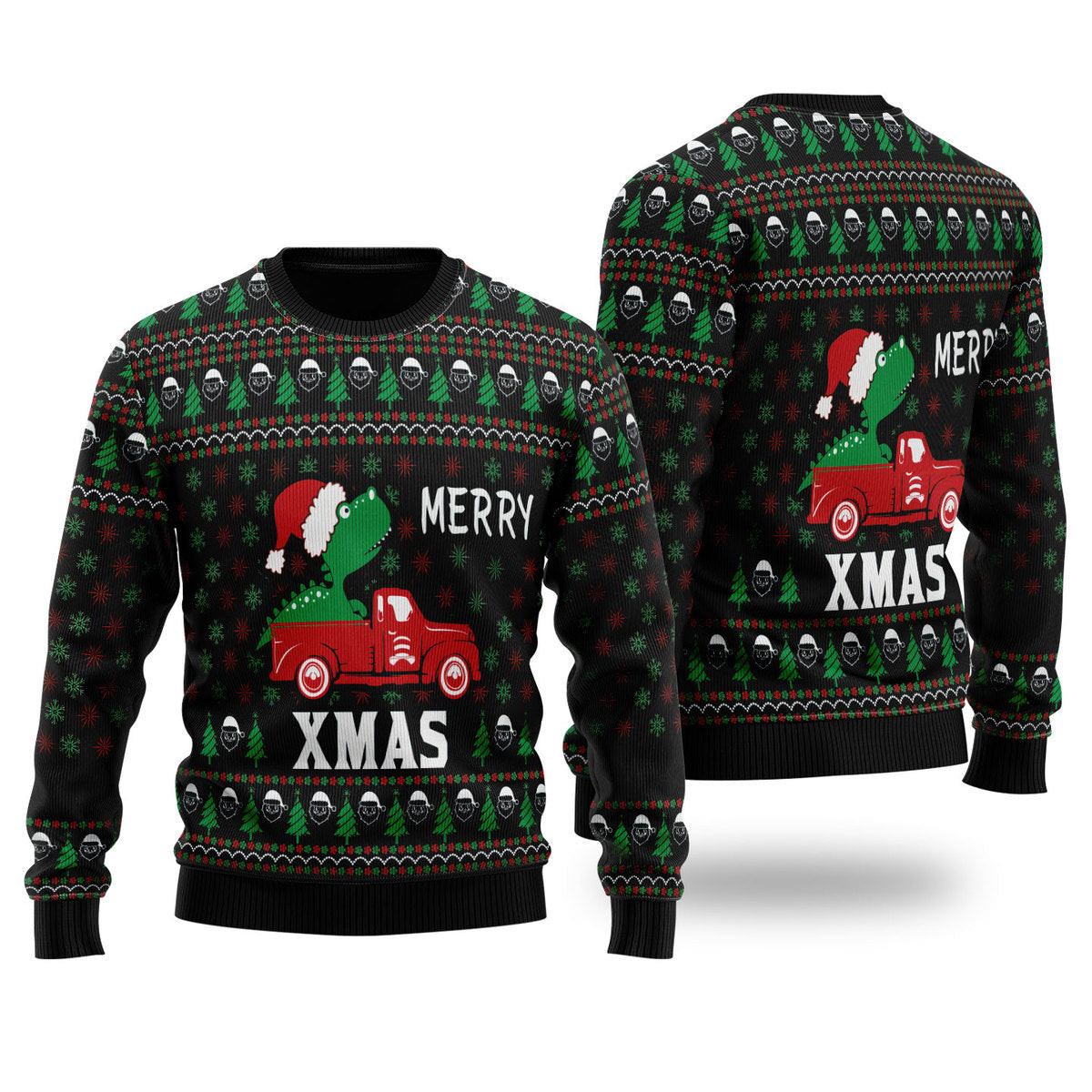T-rex Merry Xmas Ugly Christmas Sweater Ugly Sweater For Men Women