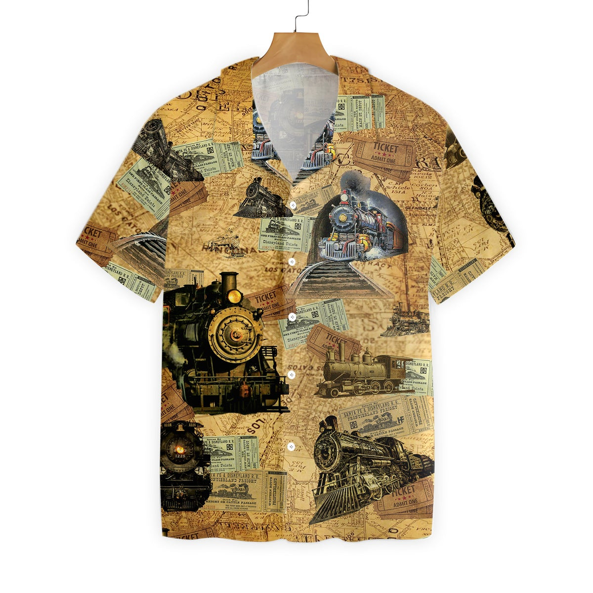 TRAIN LOCOMOTIVE Hawaiian Shirt