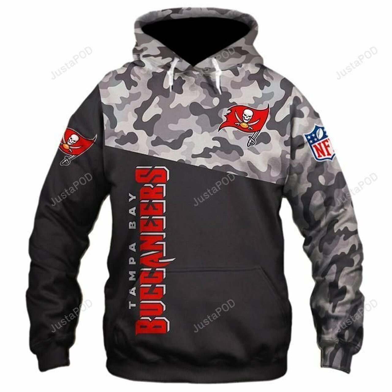 Tampa Bay Buccaneer Nfl Military 3d All Over Print Hoodie