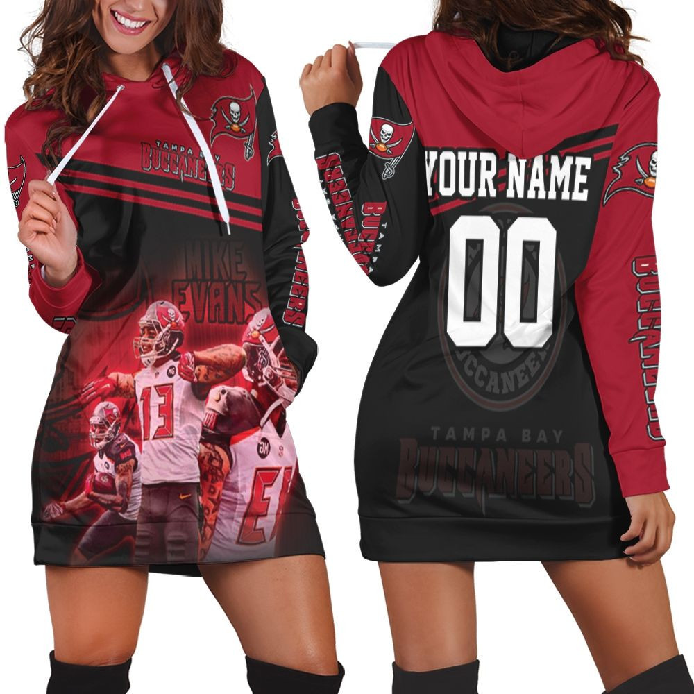 Tampa Bay Buccaneers 13 Mike Evans Personalized Hoodie Dress Sweater Dress Sweatshirt Dress