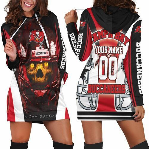 Tampa Bay Buccaneers 2021 Nfl Champions Skull Personalized Hoodie Dress Sweater Dress Sweatshirt Dress