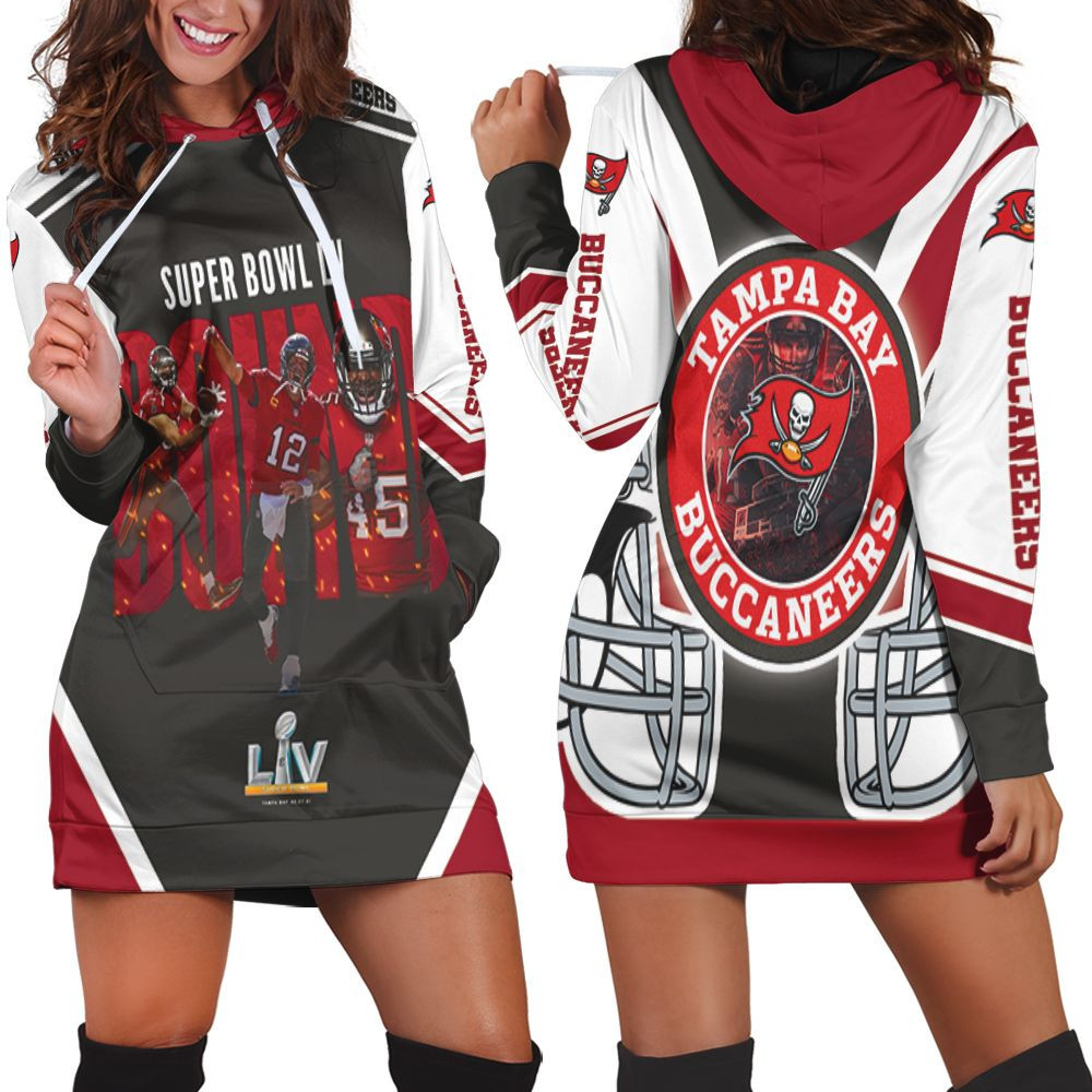 Tampa Bay Buccaneers 2021 Super Bowl Bound Hoodie Dress Sweater Dress Sweatshirt Dress