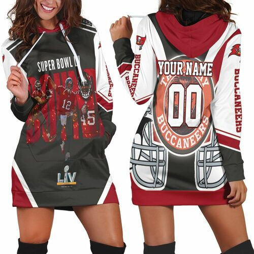 Tampa Bay Buccaneers 2021 Super Bowl Bound Personalized Hoodie Dress Sweater Dress Sweatshirt Dress