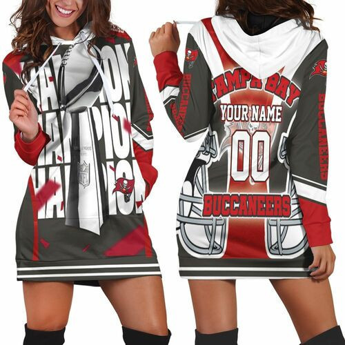 Tampa Bay Buccaneers 2021 Super Bowl Champions 1 Personalized Hoodie Dress Sweater Dress Sweatshirt Dress