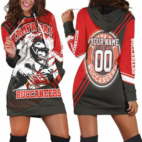 Tampa Bay Buccaneers 2021 Super Bowl Champions Fan Personalized Hoodie Dress Sweater Dress Sweatshirt Dress