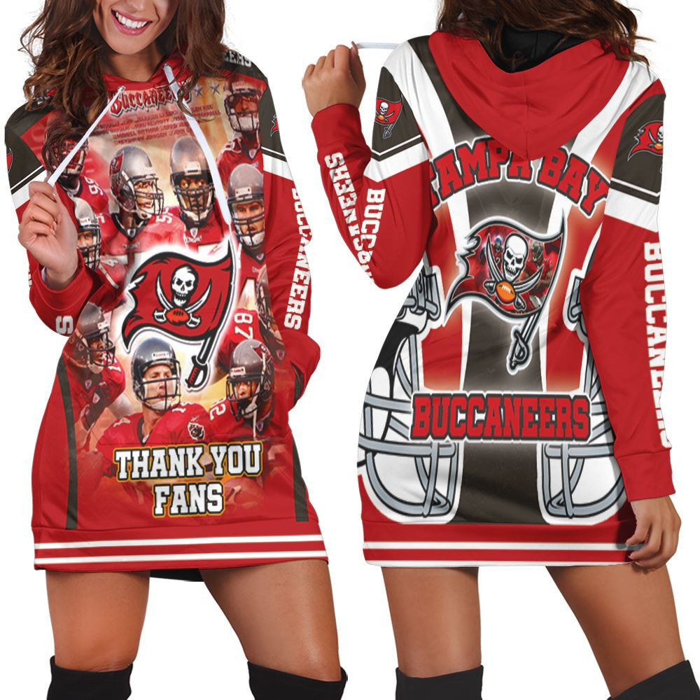 Tampa Bay Buccaneers 2021 Super Bowl Champions Thank Fan Hoodie Dress Sweater Dress Sweatshirt Dress