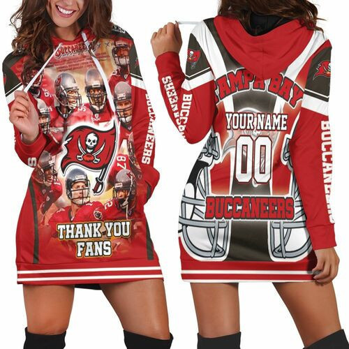 Tampa Bay Buccaneers 2021 Super Bowl Champions Thank Fan Personalized Hoodie Dress Sweater Dress Sweatshirt Dress