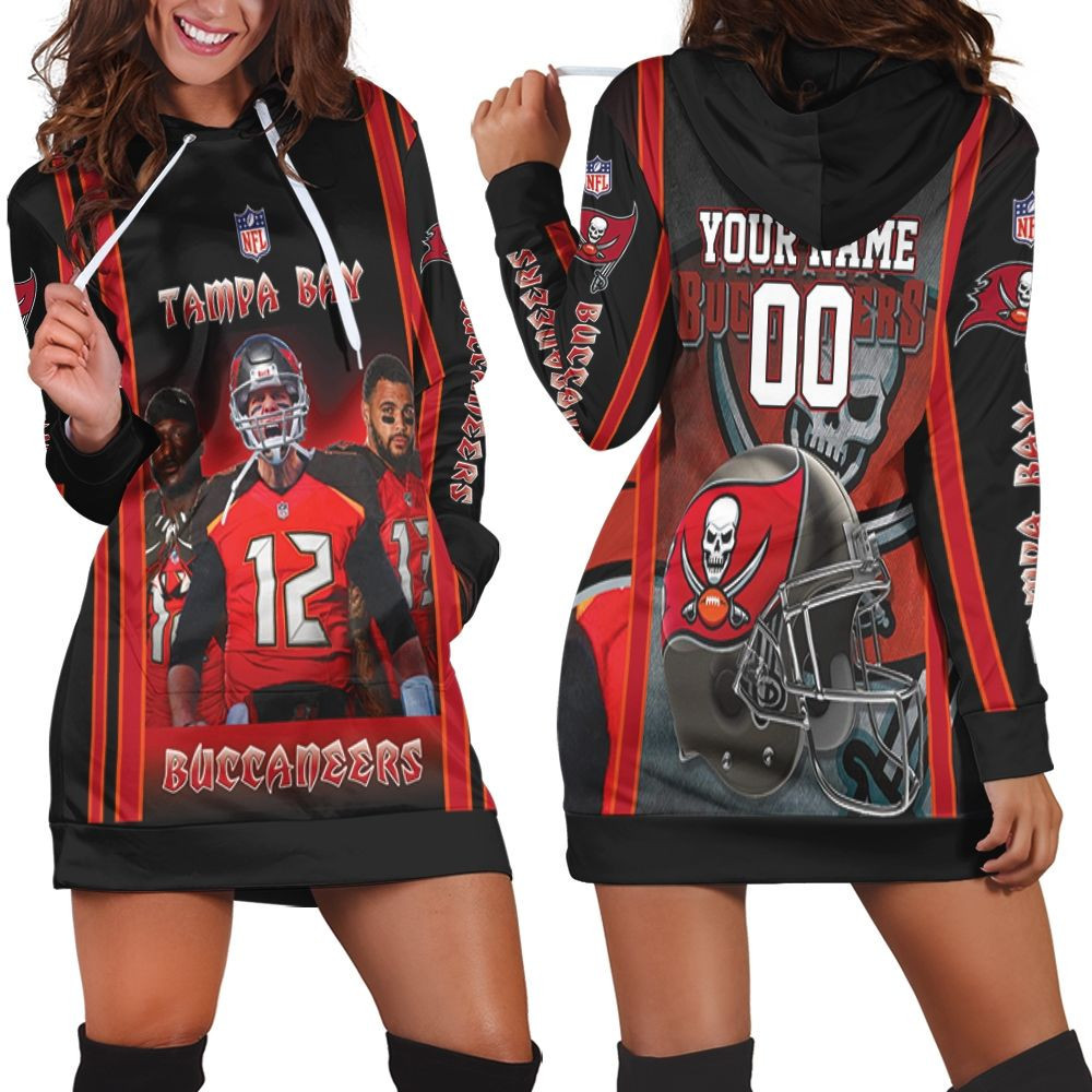 Tampa Bay Buccaneers 2021 Super Bowl Nfc South Champions1 Personalized Hoodie Dress Sweater Dress Sweatshirt Dress