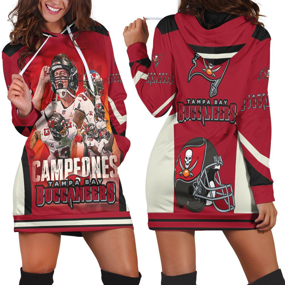 Tampa Bay Buccaneers Campeones Best Players For Fan Hoodie Dress Sweater Dress Sweatshirt Dress