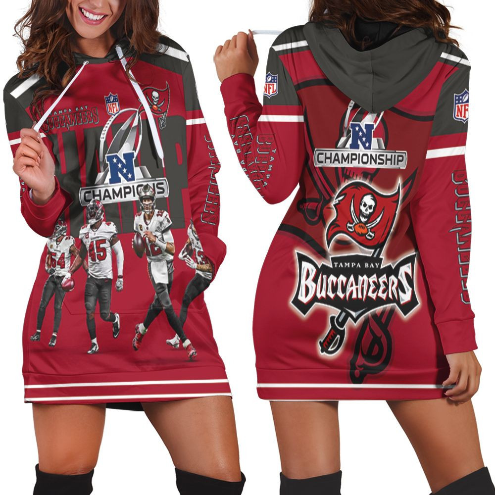 Tampa Bay Buccaneers Champions Hoodie Dress Sweater Dress Sweatshirt Dress