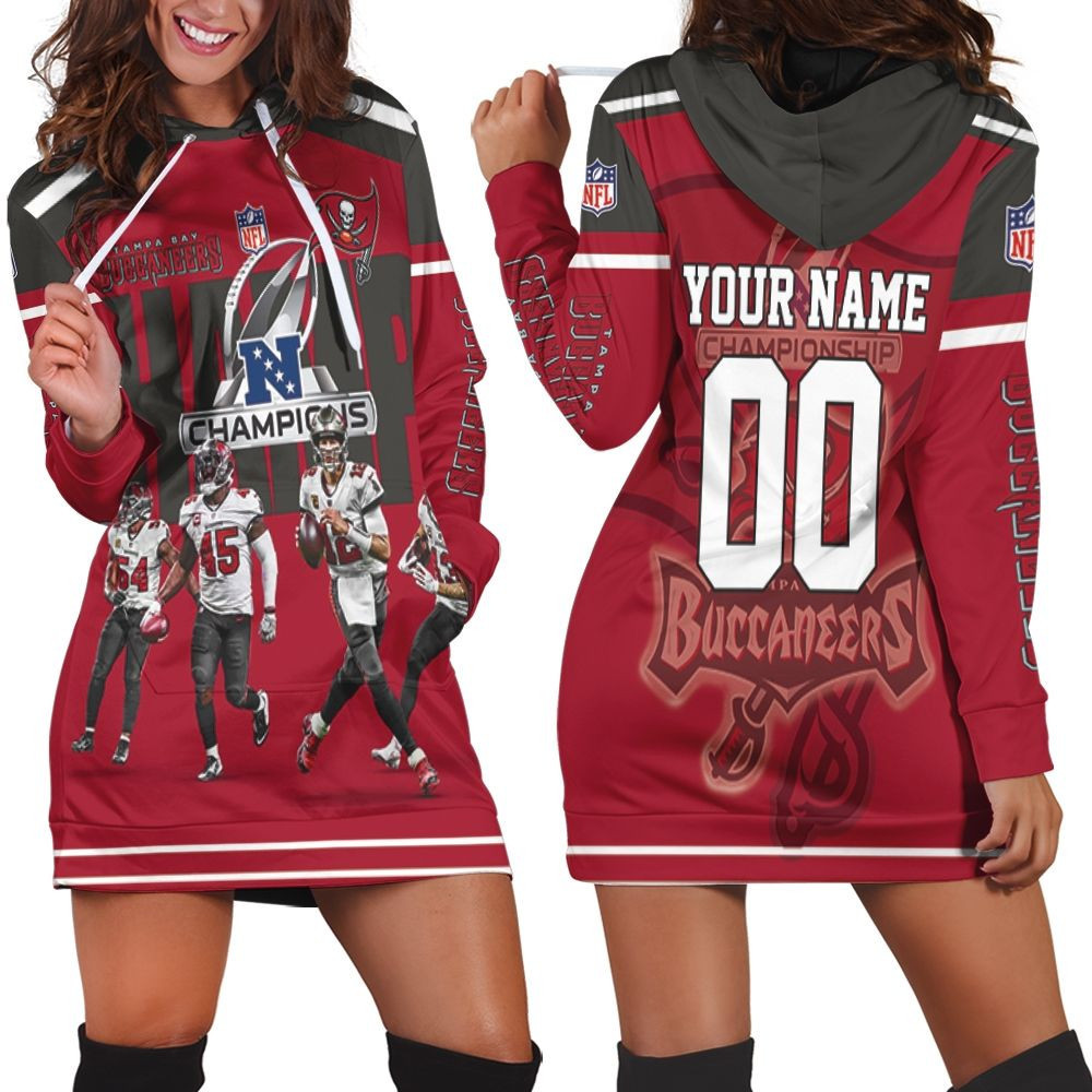 Tampa Bay Buccaneers Champions Personalized Hoodie Dress Sweater Dress Sweatshirt Dress