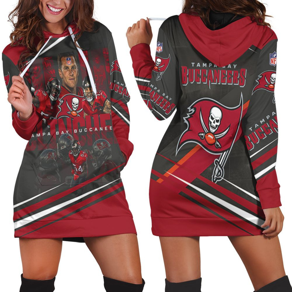 Tampa Bay Buccaneers Clinched Hoodie Dress Sweater Dress Sweatshirt Dress