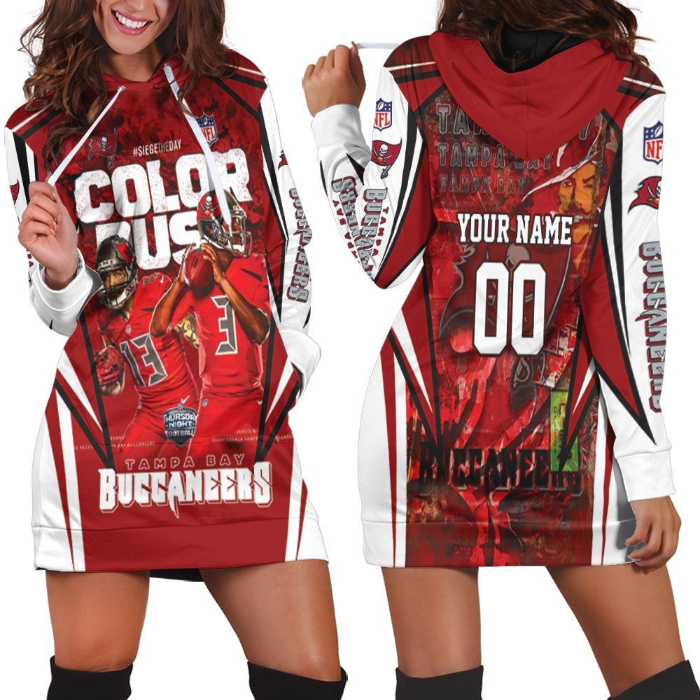 Tampa Bay Buccaneers Color Us Nfc South Champions Super Bowl 2021 Personalized Hoodie Dress Sweater Dress Sweatshirt Dress