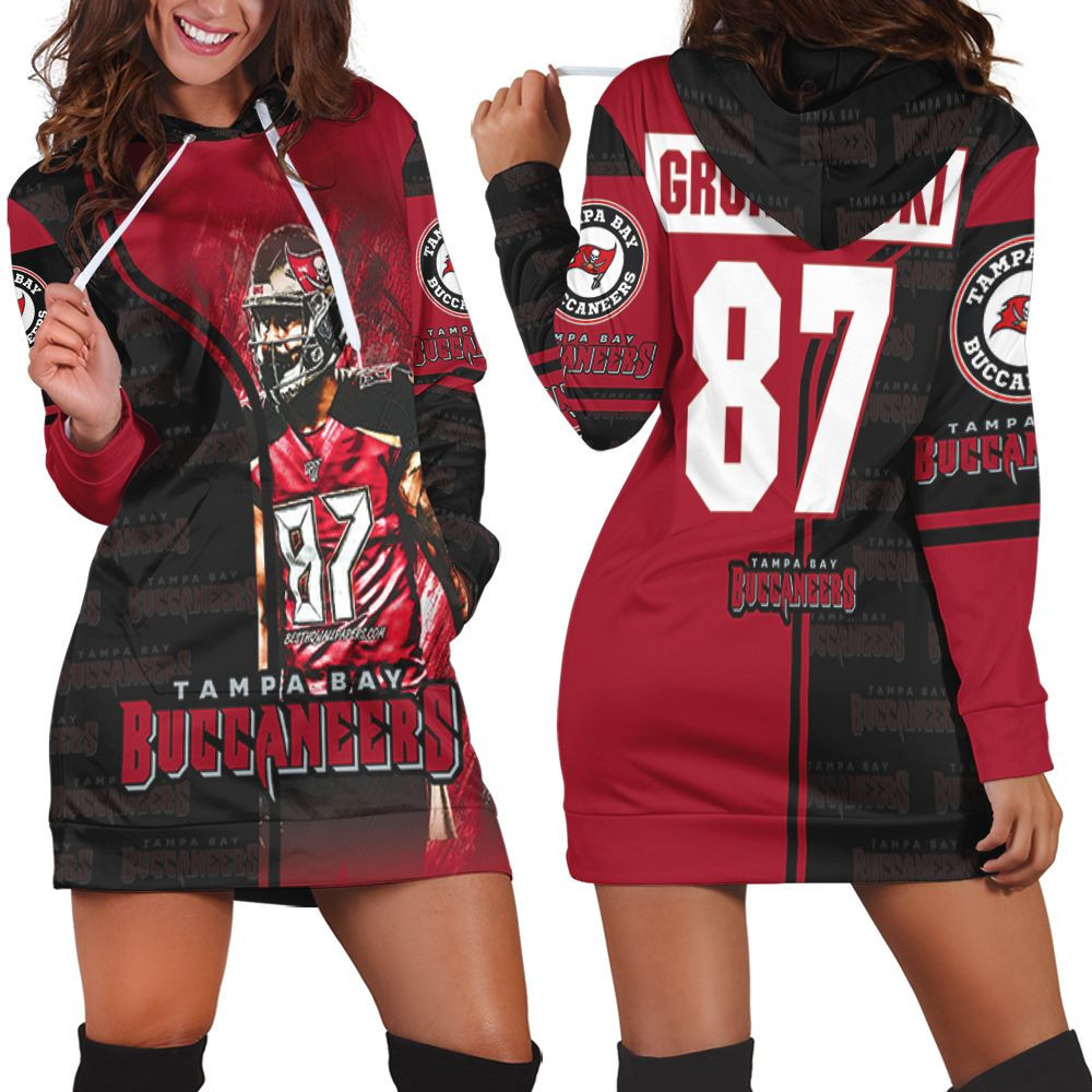 Tampa Bay Buccaneers Gronkowski Legend 87 3d Hoodie Dress Sweater Dress Sweatshirt Dress