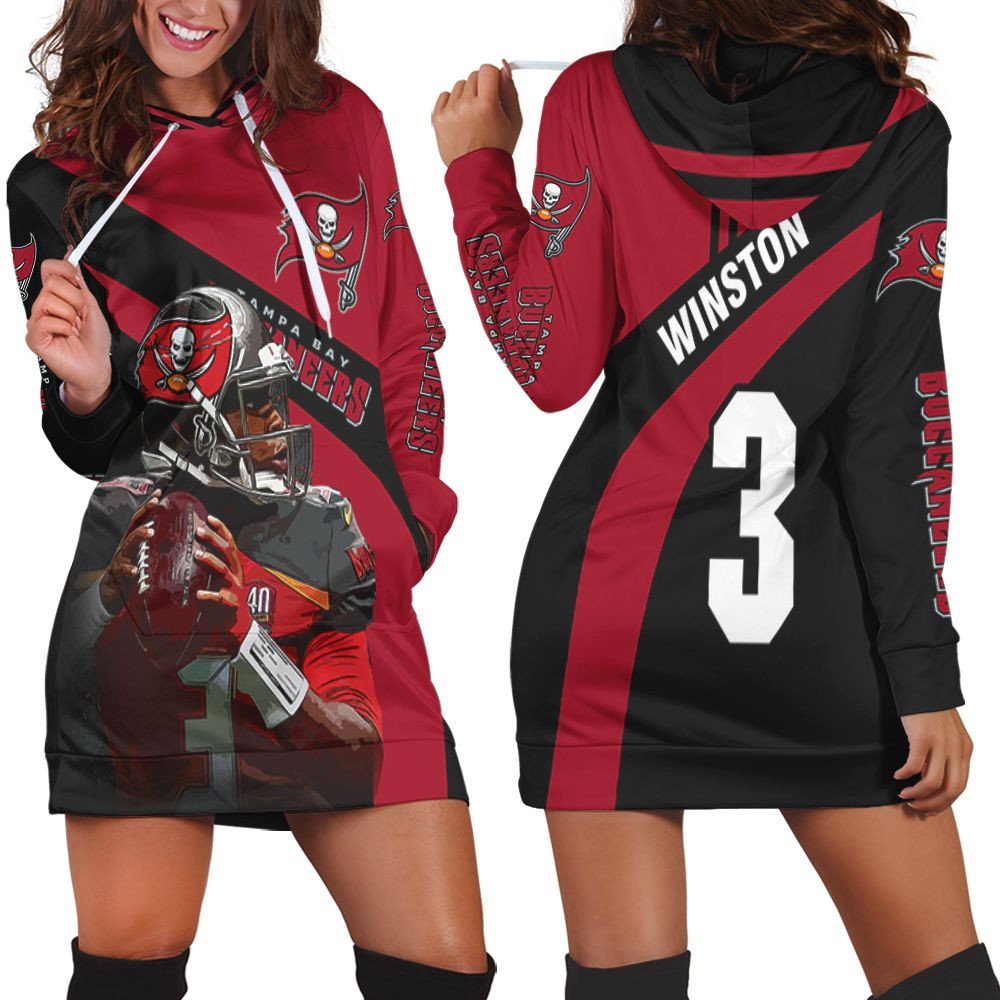 Tampa Bay Buccaneers Jameis Winston Legend 3d Hoodie Dress Sweater Dress Sweatshirt Dress