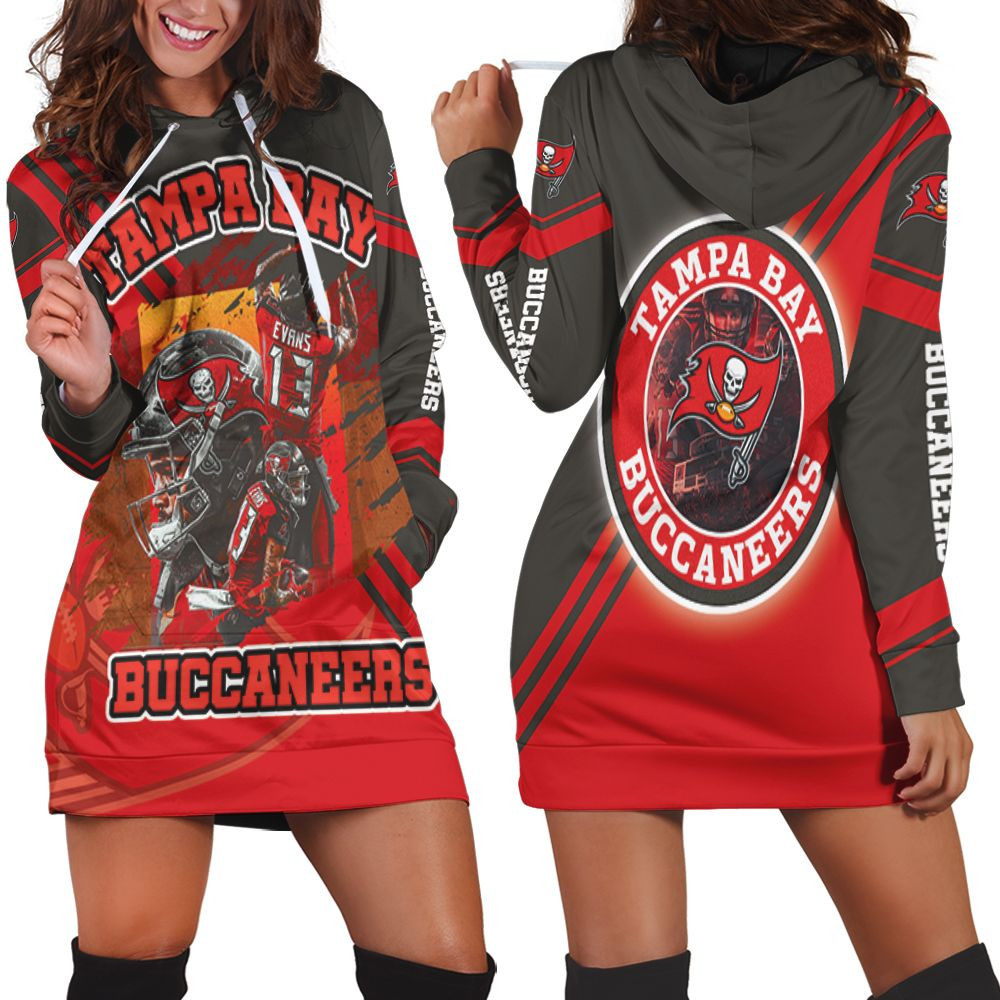 Tampa Bay Buccaneers Mike Evans 13 2021 Nfl Champions Hoodie Dress Sweater Dress Sweatshirt Dress