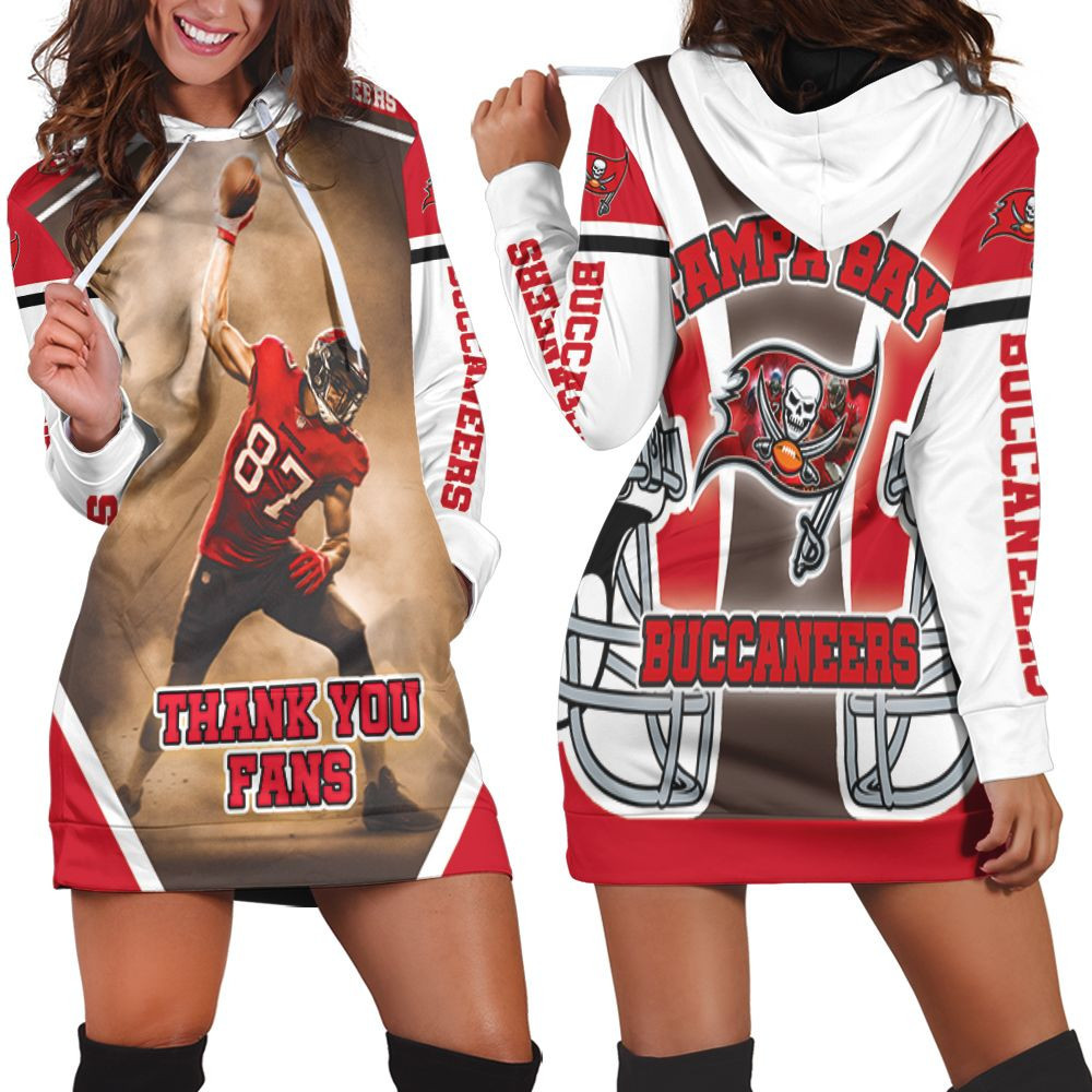 Tampa Bay Buccaneers Rob Gronkowski 87 For Fans Hoodie Dress Sweater Dress Sweatshirt Dress