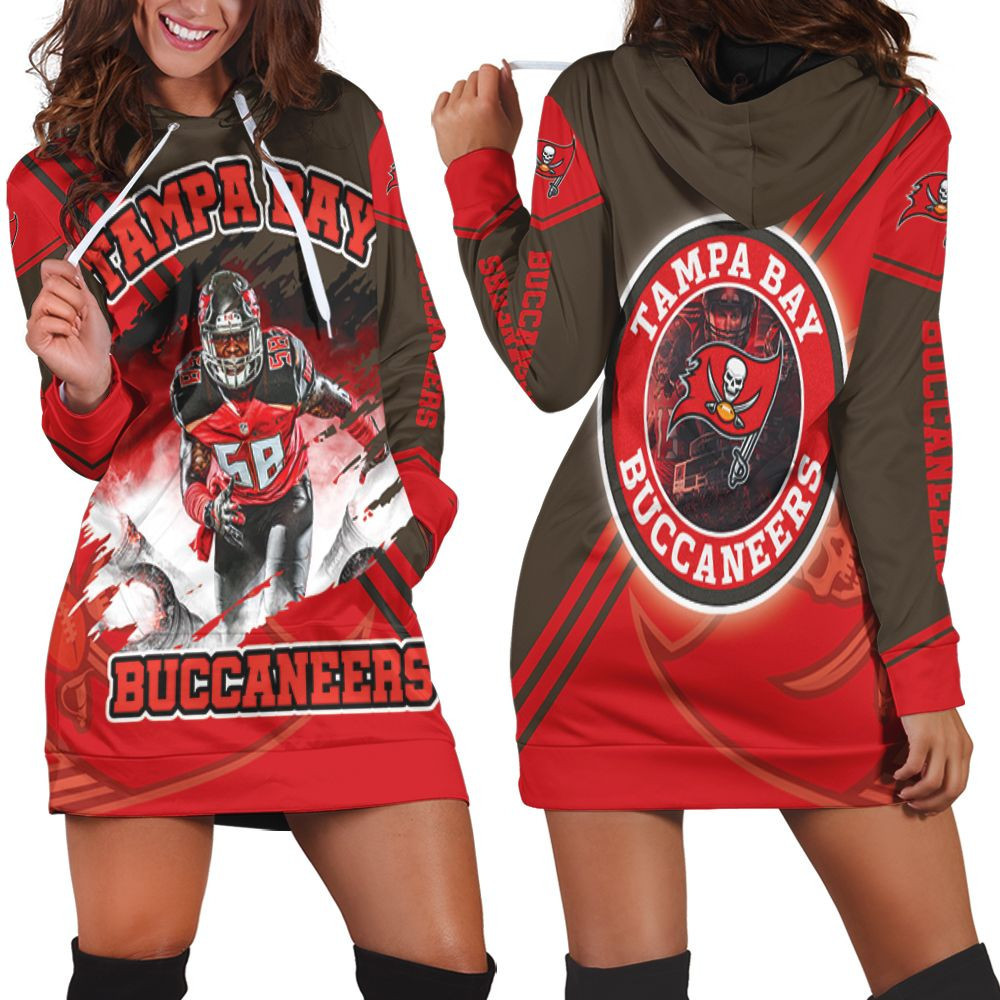 Tampa Bay Buccaneers Shaquil Barrett 58 Super Bowl Champions Hoodie Dress Sweater Dress Sweatshirt Dress