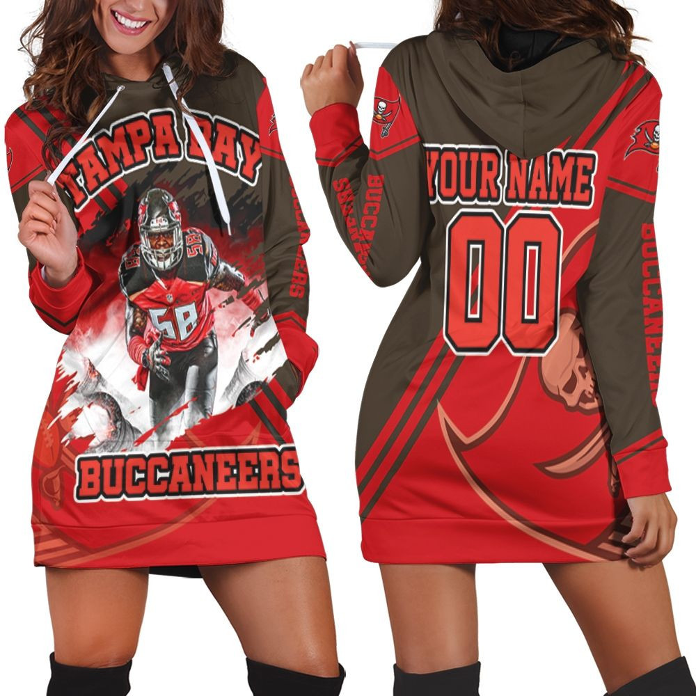 Tampa Bay Buccaneers Shaquil Barrett 58 Super Bowl Champions1 Personalized Hoodie Dress Sweater Dress Sweatshirt Dress