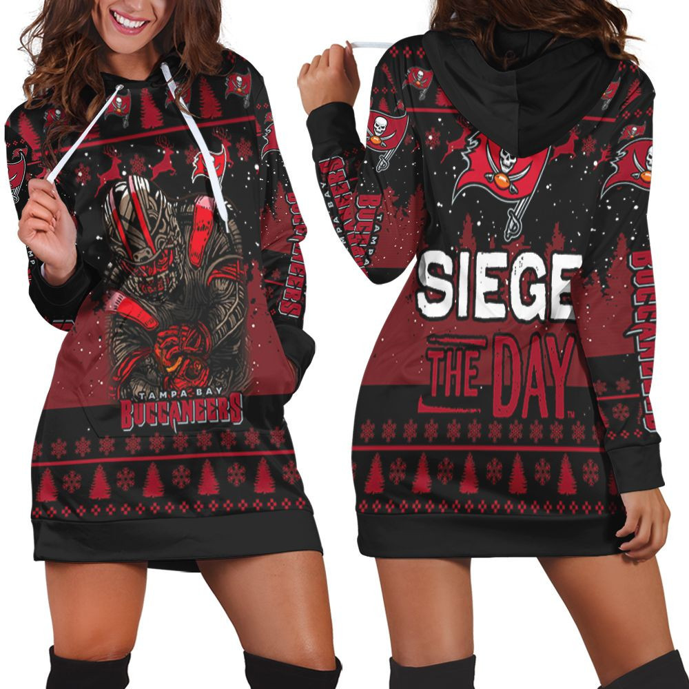 Tampa Bay Buccaneers Siege The Day Christmas Pattern For Fan 3d Hoodie Dress Sweater Dress Sweatshirt Dress