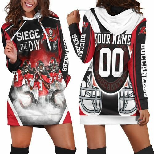 Tampa Bay Buccaneers Siege The Day Nfc South Division Champions Super Bowl 2021 Personalized Hoodie Dress Sweater Dress Sweatshirt Dress