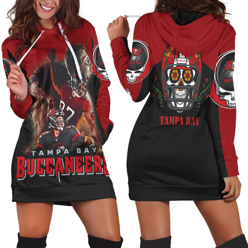 Tampa Bay Buccaneers Skull Nfc South Division Champions Super Bowl 2021 Hoodie Dress Sweater Dress Sweatshirt Dress