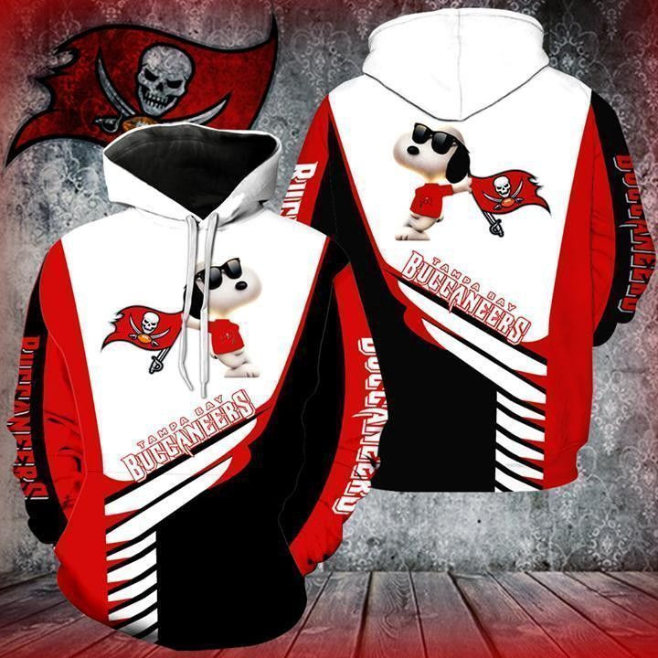 Tampa Bay Buccaneers Snoopy Pullover And Zippered Hoodies Custom 3D Graphic Printed 3D Hoodie All Over Print Hoodie For Men For Women