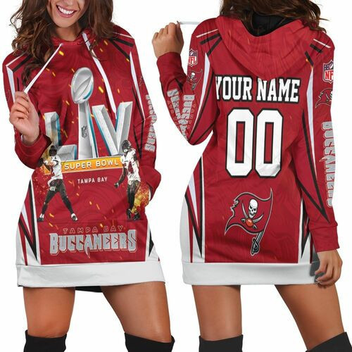 Tampa Bay Buccaneers Super Bowl 2021 Nfc South Division Champions 1 Personalized Hoodie Dress Sweater Dress Sweatshirt Dress