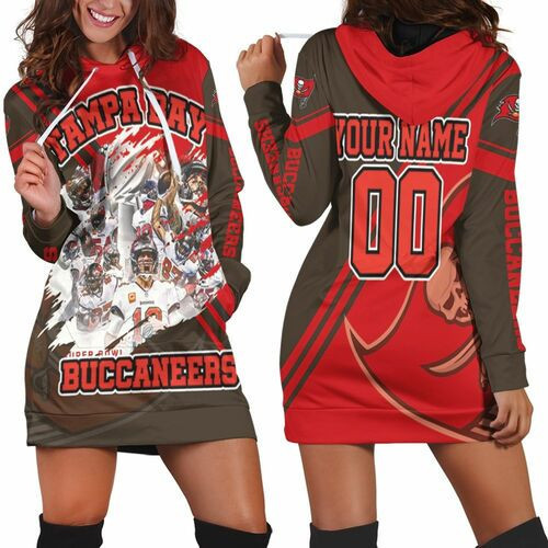 Tampa Bay Buccaneers Super Bowl Champions 2021 Personalized Hoodie Dress Sweater Dress Sweatshirt Dress