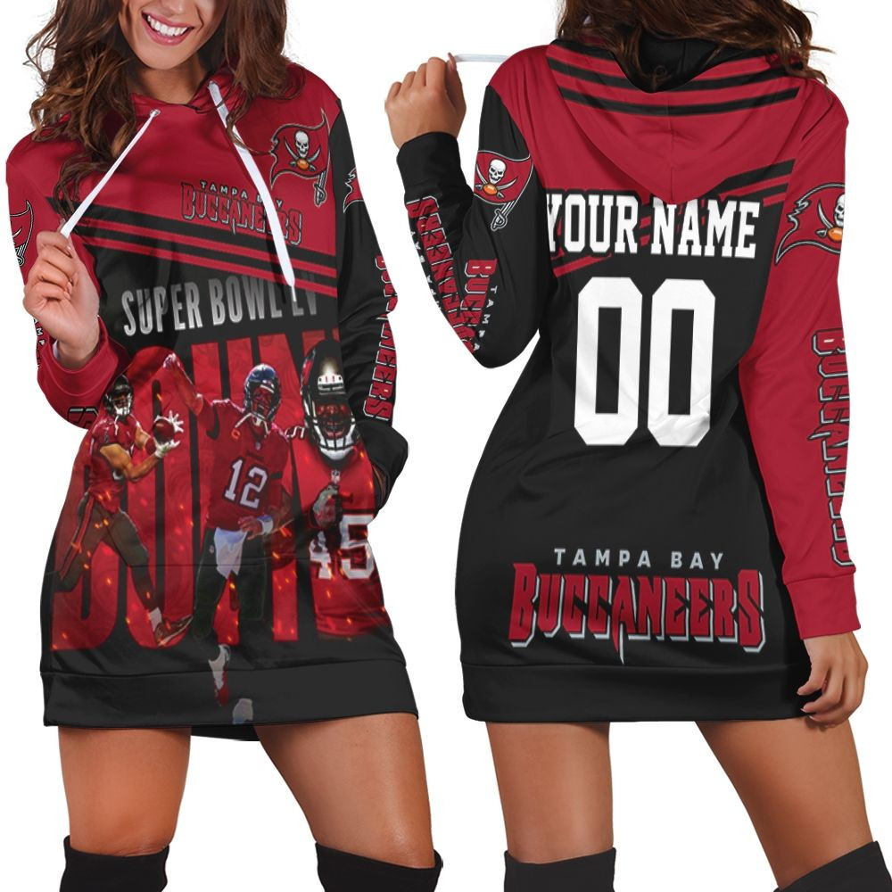 Tampa Bay Buccaneers Super Bowl Champions 3d Hoodie Dress Sweater Dress Sweatshirt Dress