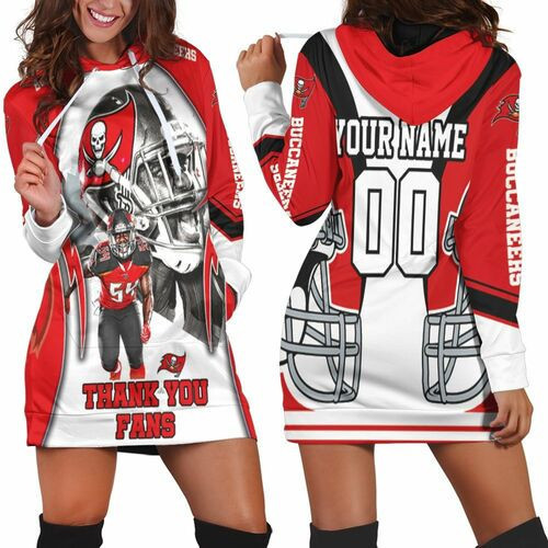 Tampa Bay Buccaneers Super Bowl Champions Thank You Fan Personalized Hoodie Dress Sweater Dress Sweatshirt Dress