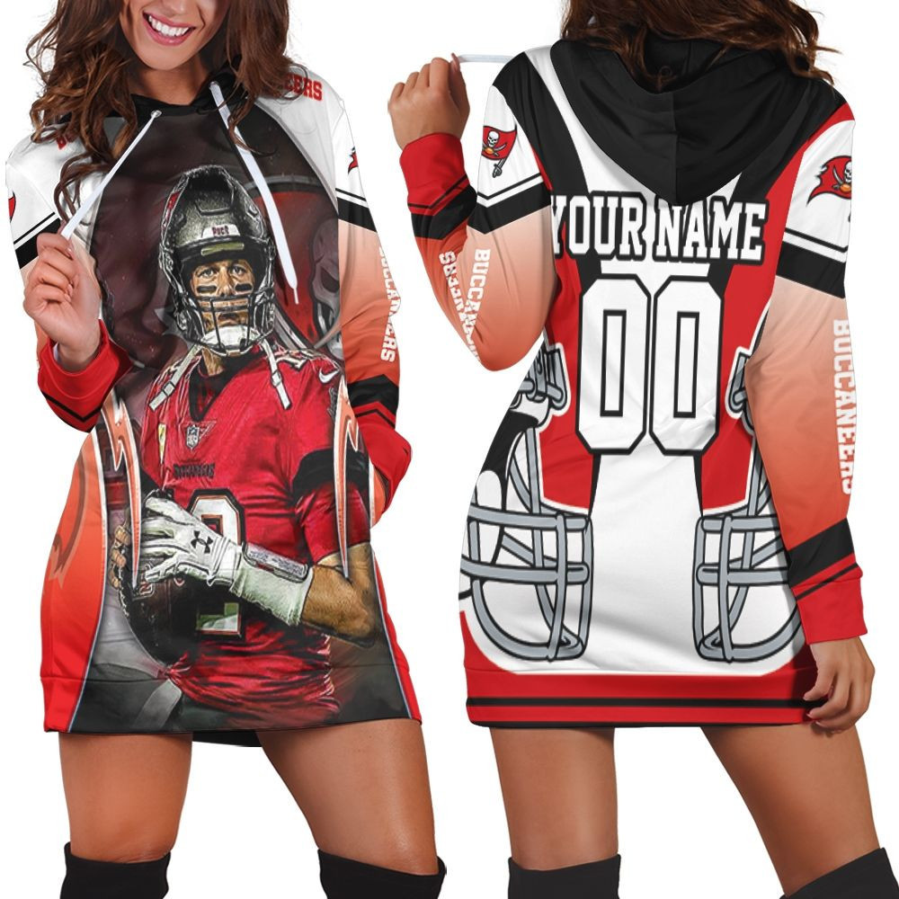 Tampa Bay Buccaneers Super Bowl Champions Tom Brady 2021 Personalized Hoodie Dress Sweater Dress Sweatshirt Dress