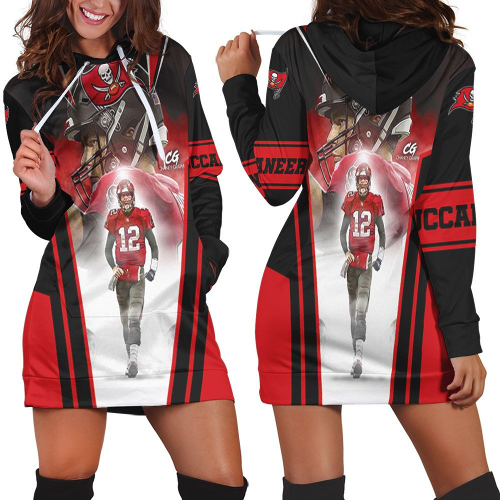 Tampa Bay Buccaneers Superbowl Champions Tom Brady 12 Hoodie Dress Sweater Dress Sweatshirt Dress