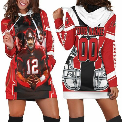 Tampa Bay Buccaneers Tom Brady And Team 2021 Nfl Champions Personalized Hoodie Dress Sweater Dress Sweatshirt Dress