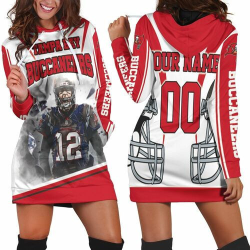 Tampa Bay Buccaneers Tom Brady Champions Personalized Hoodie Dress Sweater Dress Sweatshirt Dress