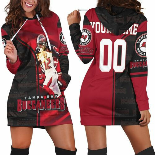 Tampa Bay Buccaneers Tom Brady Running 12 Legend For Fans Personalized Hoodie Dress Sweater Dress Sweatshirt Dress