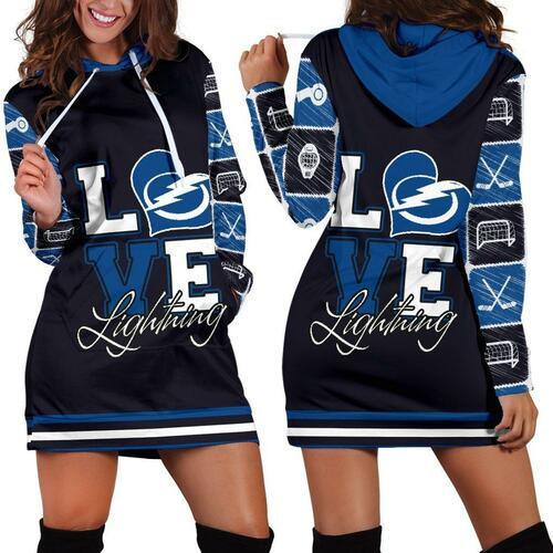 Tampa Bay Lightning Hoodie Dress Sweater Dress Sweatshirt Dress 3d All Over Print For Women Hoodie