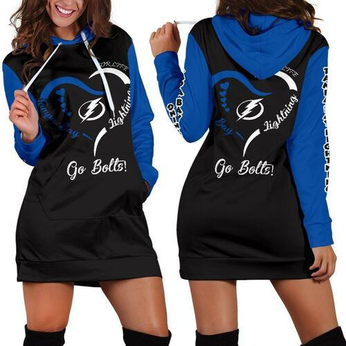 Tampa Bay Lightning Hoodie Dress Sweater Dress Sweatshirt Dress 3d All Over Print For Women Hoodie